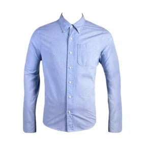 ABERCROMBLE MEN DRESS SHIRT 125-168-3267-214 BLU M (IR)