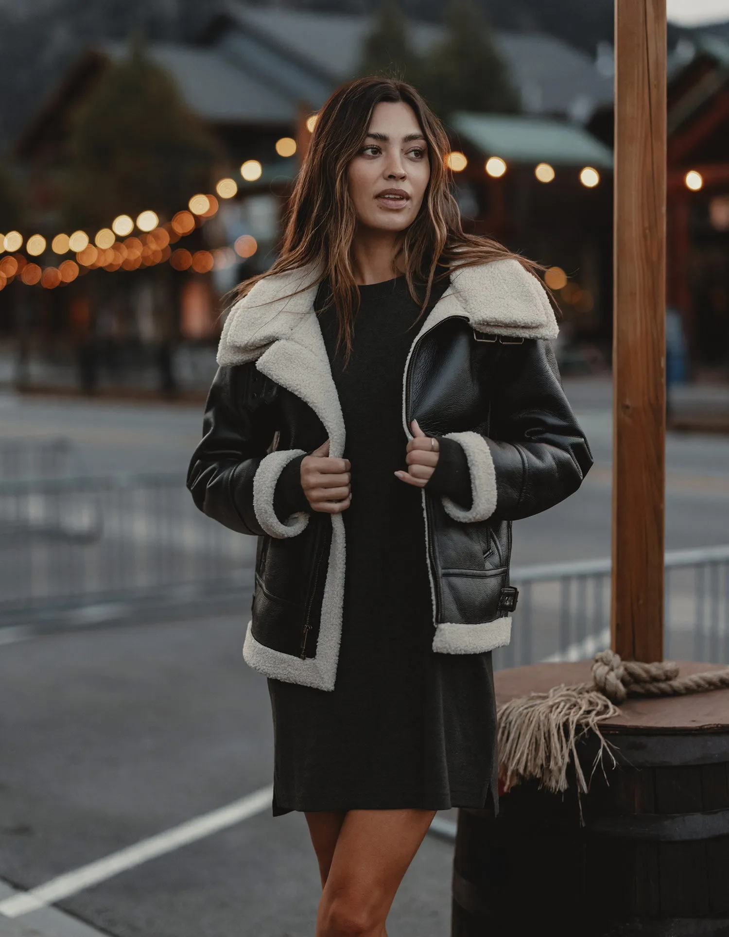 Adrian Jacket in Black/Khaki
