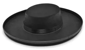 Adults Black Hat Bandit Zorro Felt Budget Men’s Spanish Fancy Dress
