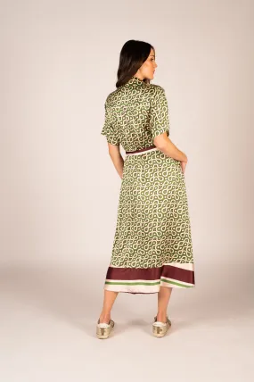 Alessia Shirt Dress - retro border