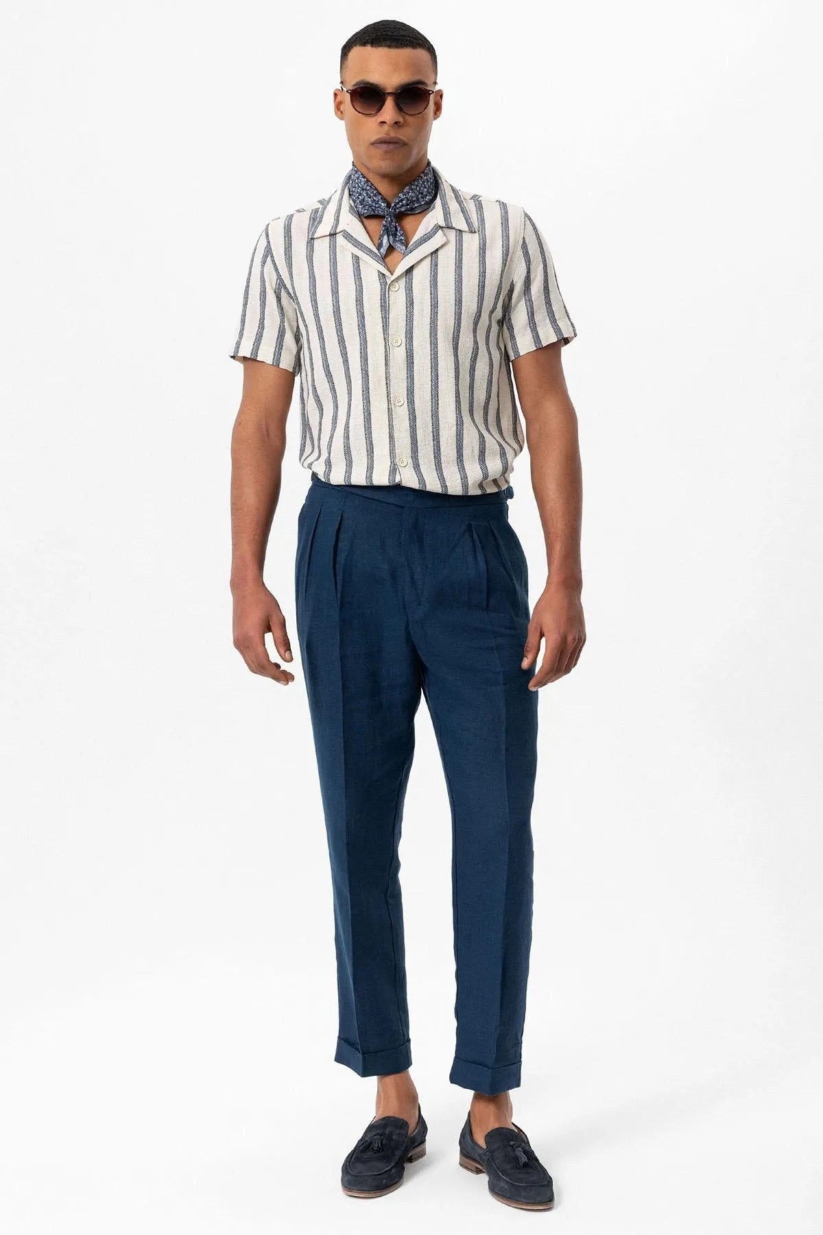 ANT Camp  Collar Striped Men's Shirt - Mount Vernon