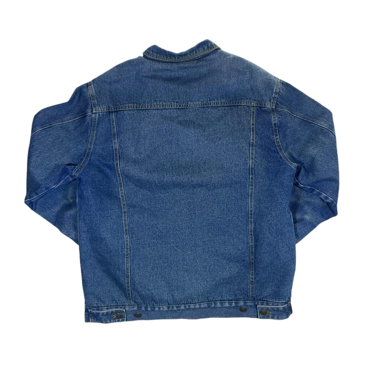 ATLAS FOR MEN Sherpa Fleece Lined Blue Denim Trucker Jacket