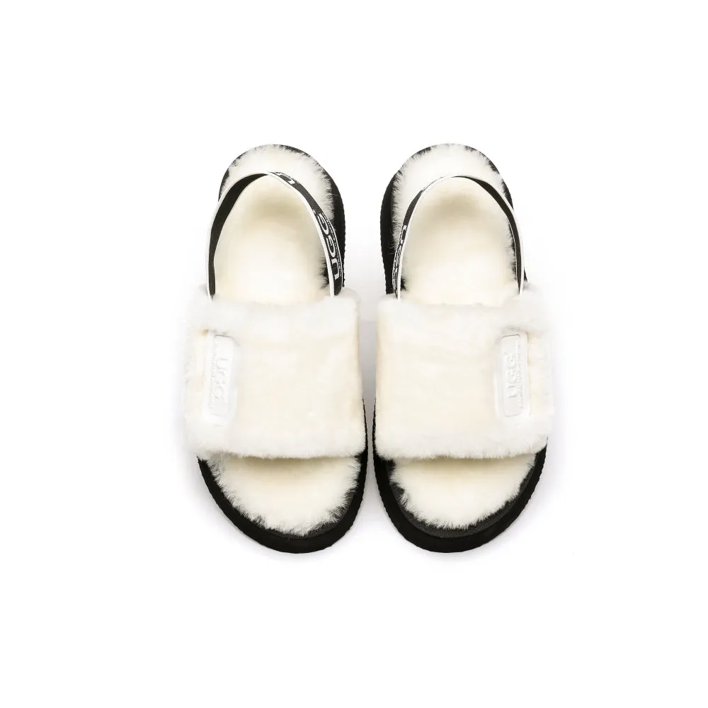Australian Shepherd® Women Platform Fluffy Slide Poppin