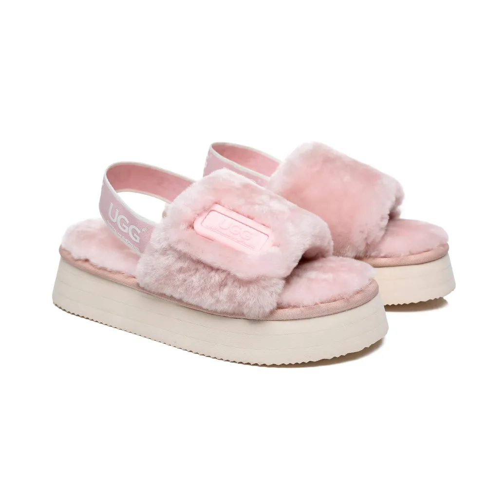 Australian Shepherd® Women Platform Fluffy Slide Poppin