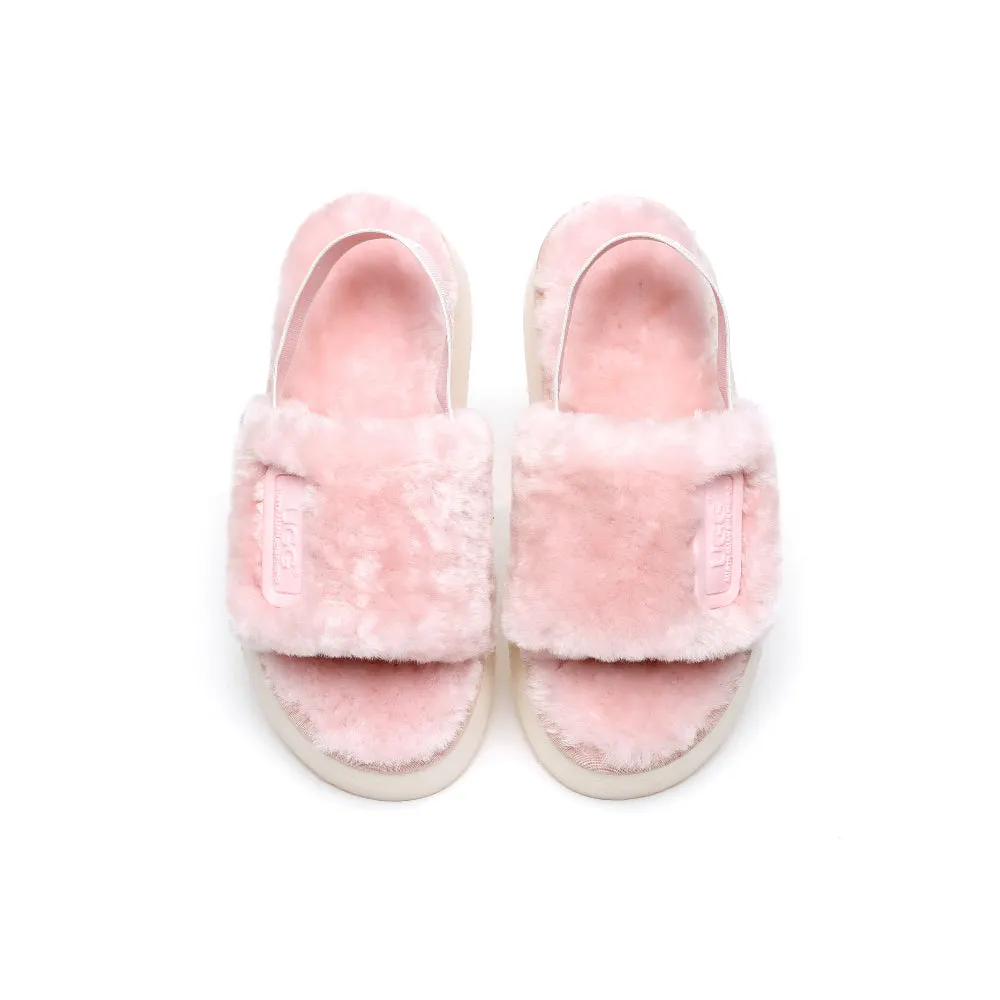 Australian Shepherd® Women Platform Fluffy Slide Poppin
