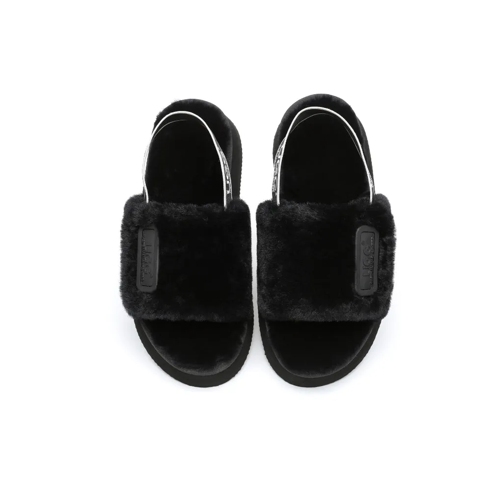 Australian Shepherd® Women Platform Fluffy Slide Poppin