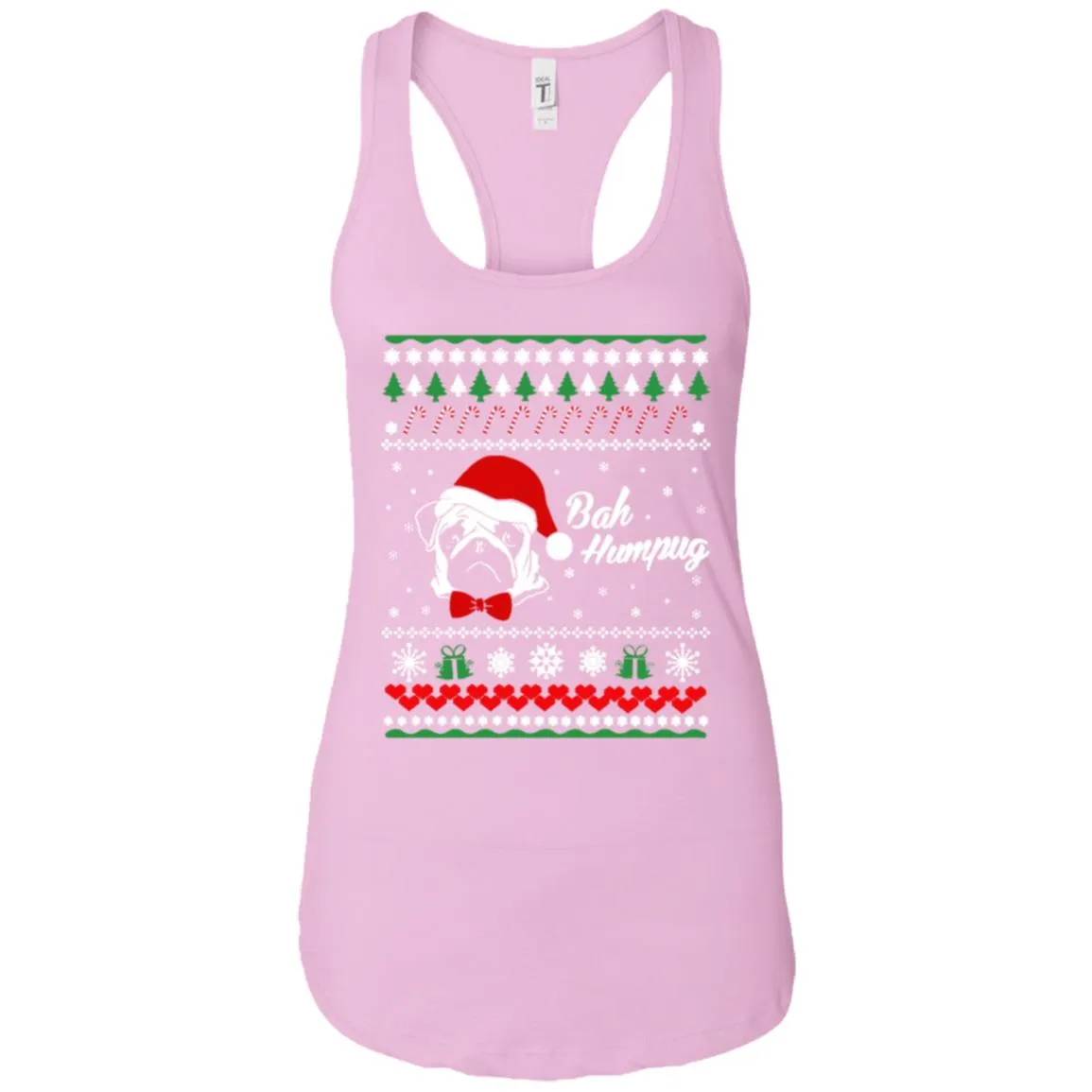 Bah Hum Pug Dog Christmas Women Tank