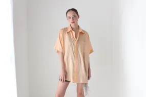 BALLETCORE 80s PURE SILK Ballet Pink Boxy Shirt