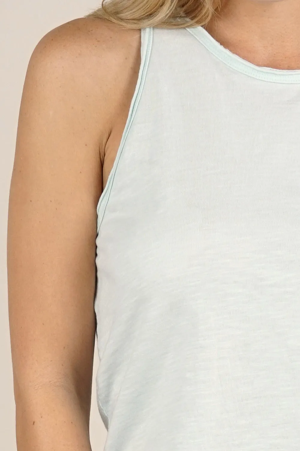 Basic Knit Cotton Slub Tank Top