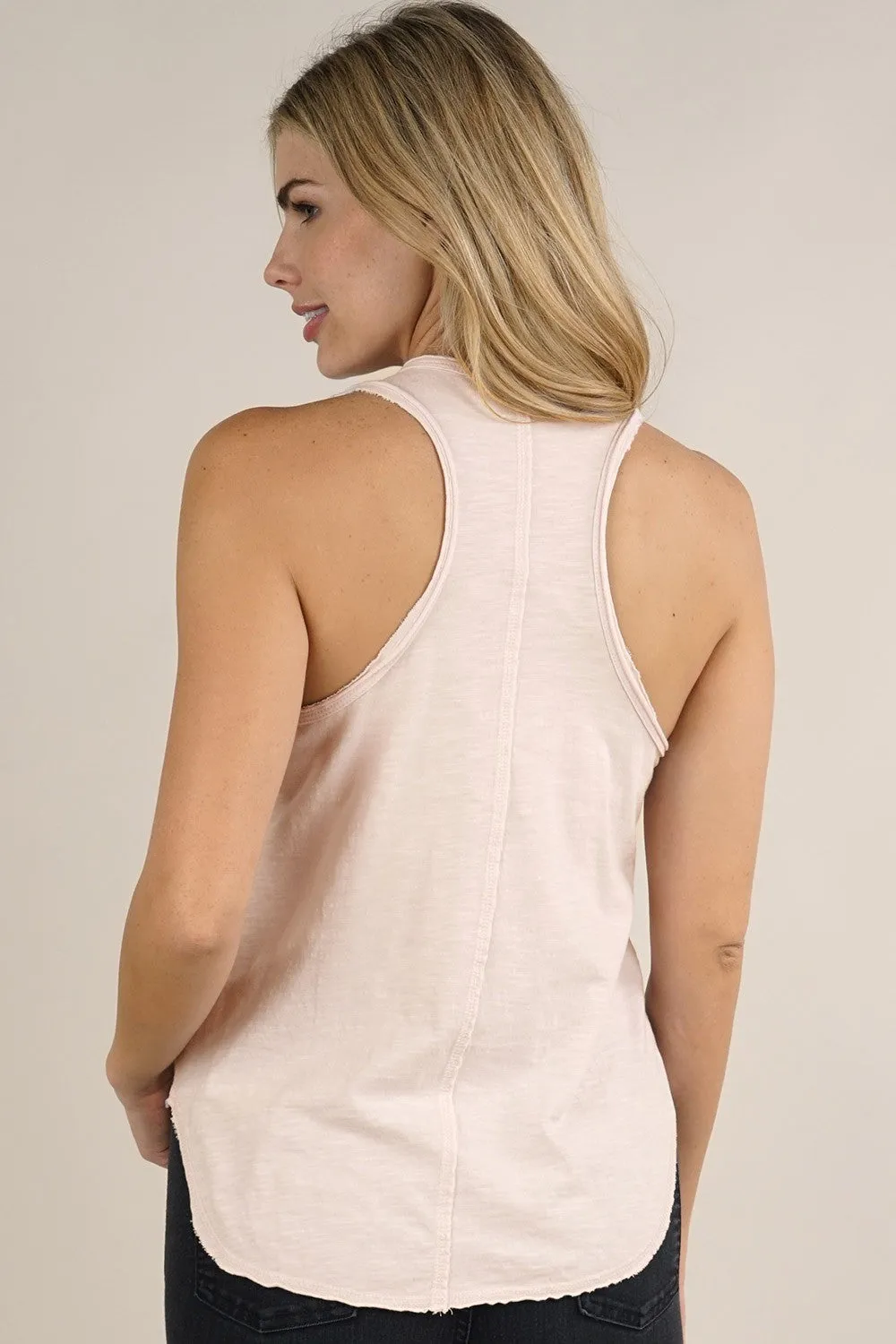 Basic Knit Cotton Slub Tank Top