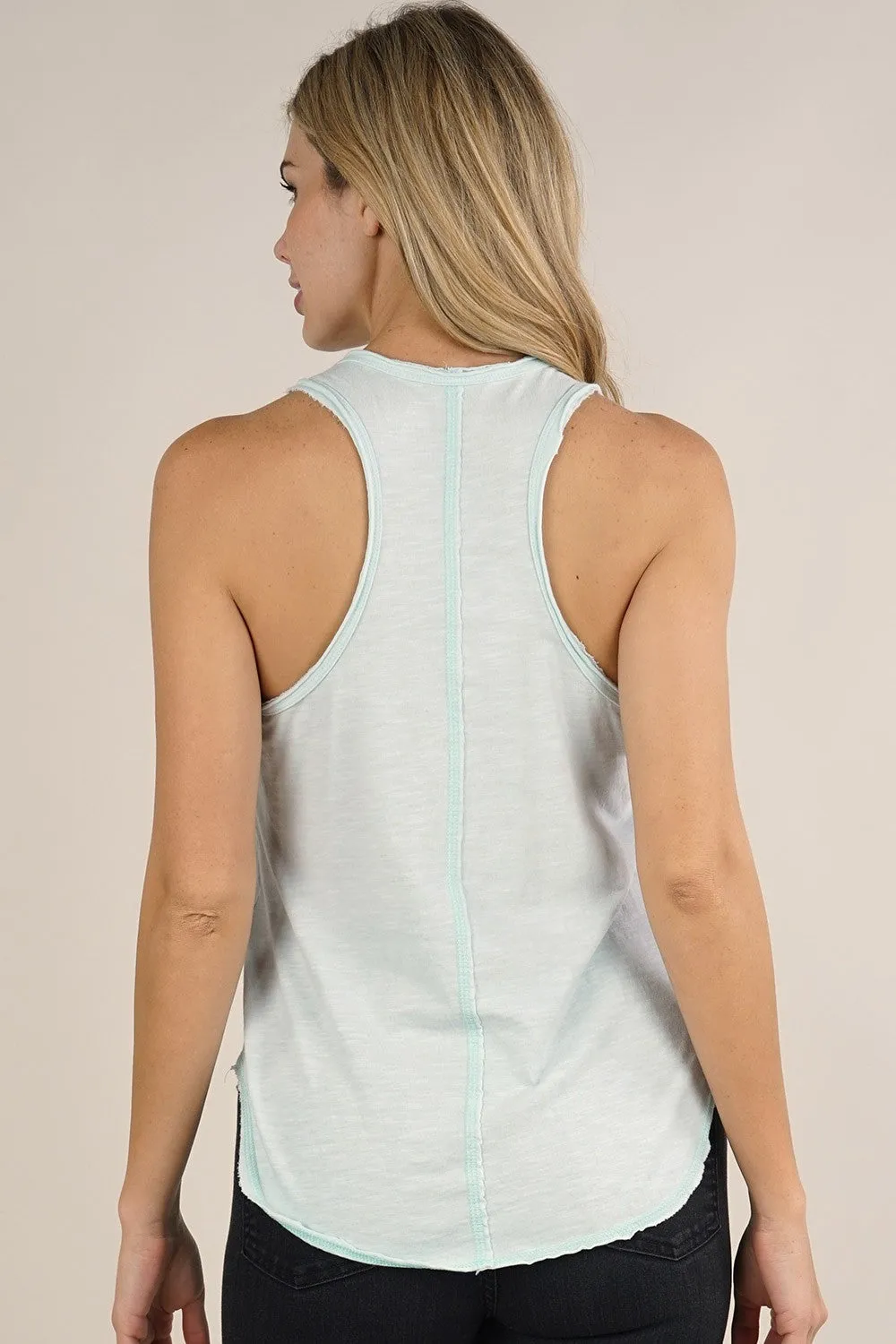 Basic Knit Cotton Slub Tank Top