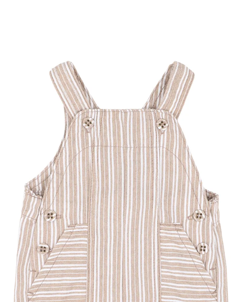 Beige Stripe Overall