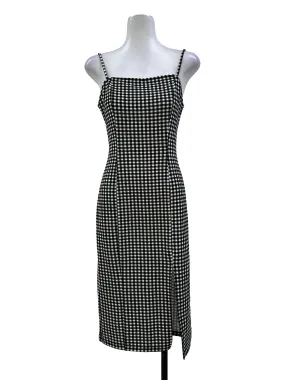 Black & White Gingham Slip Dress