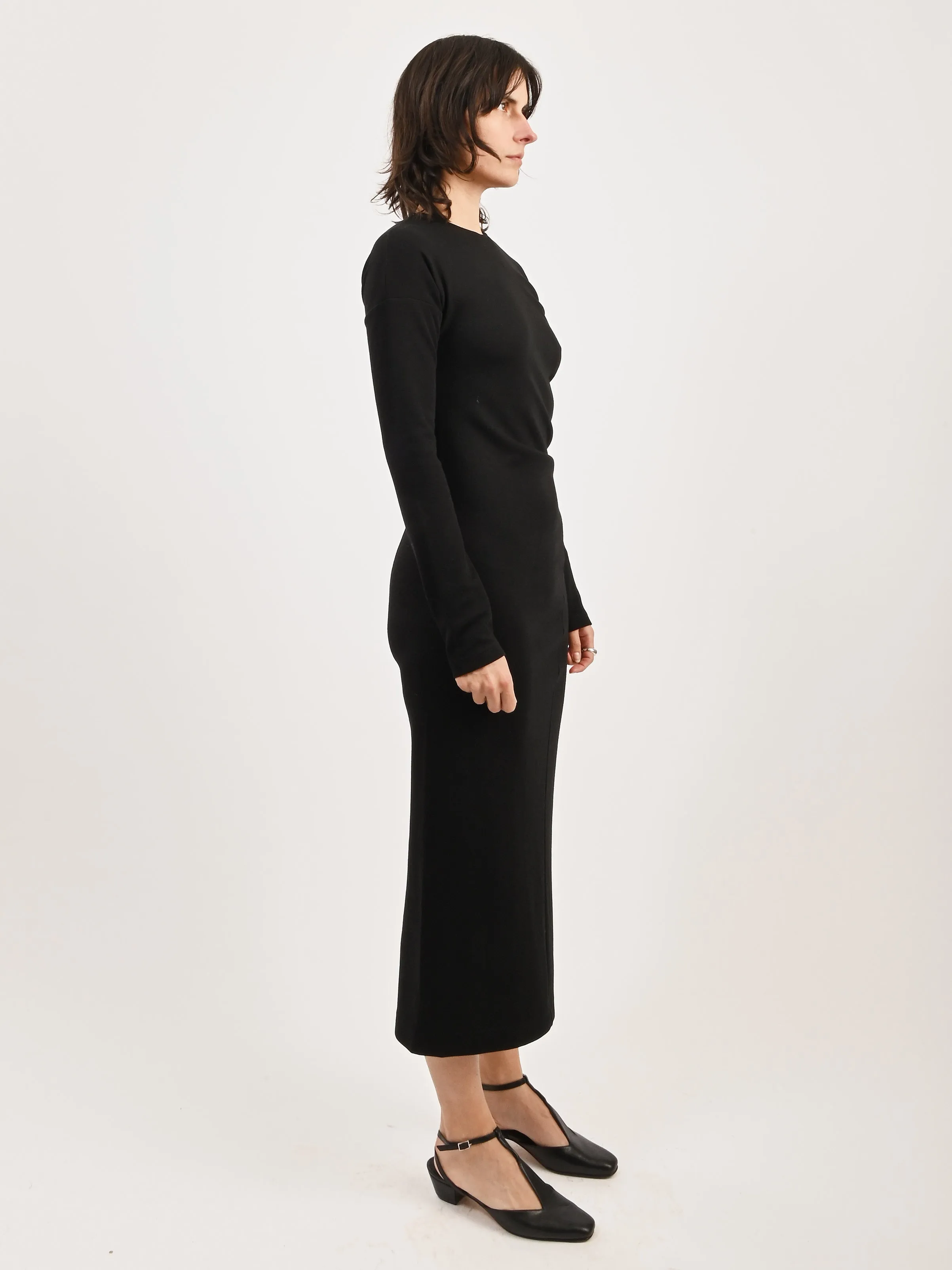 Black Twisted Jersey Dress