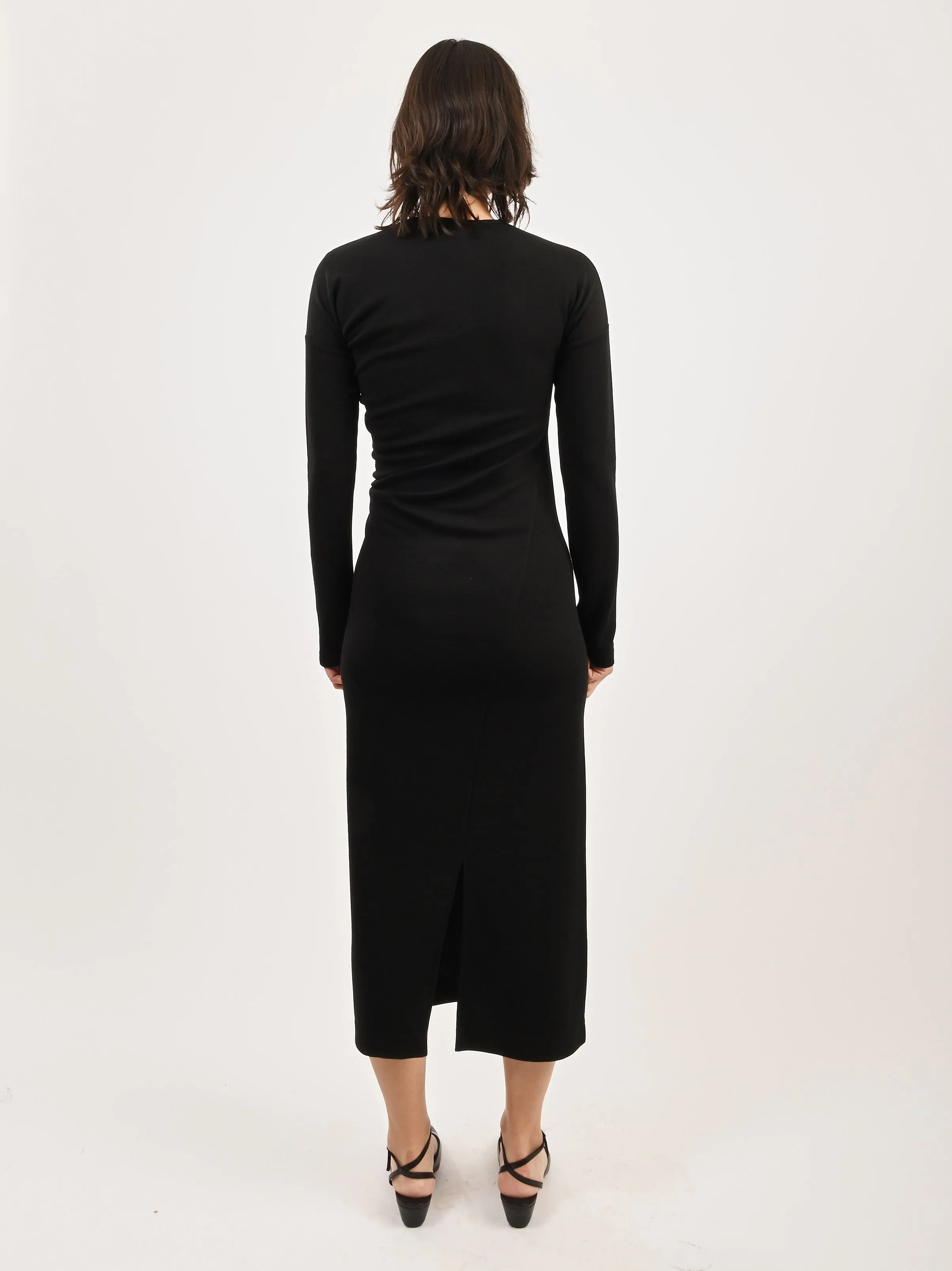 Black Twisted Jersey Dress