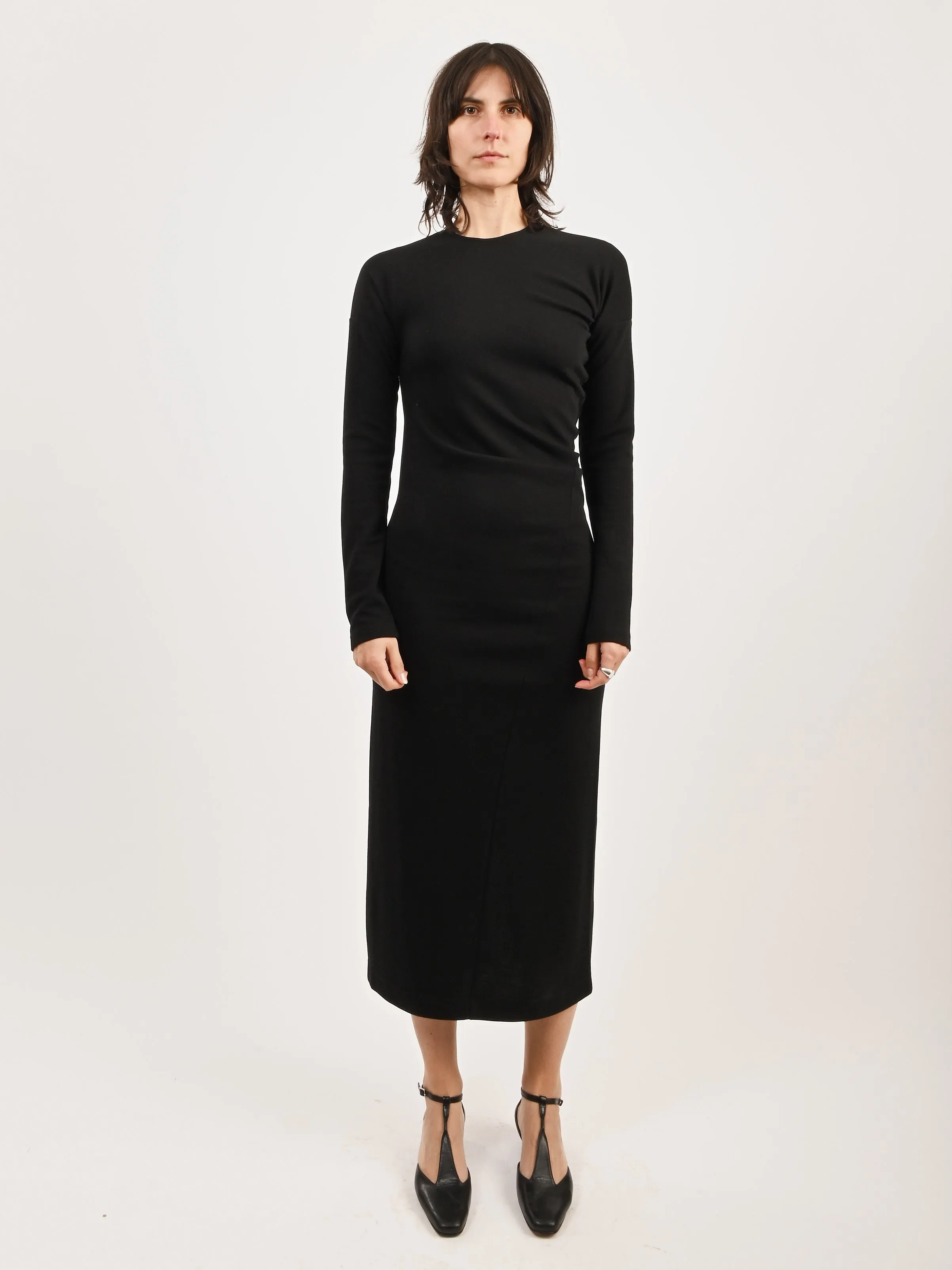 Black Twisted Jersey Dress