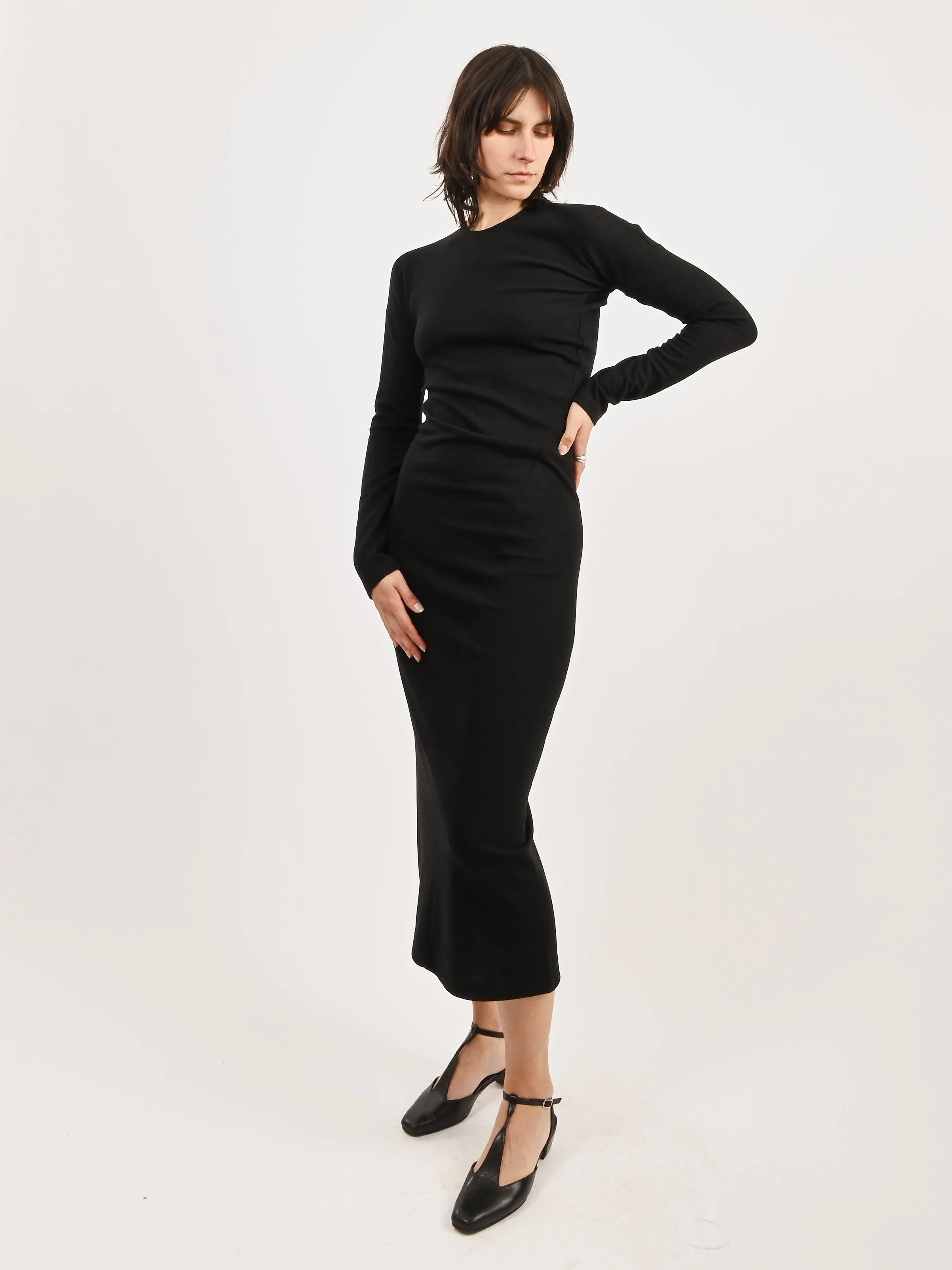 Black Twisted Jersey Dress