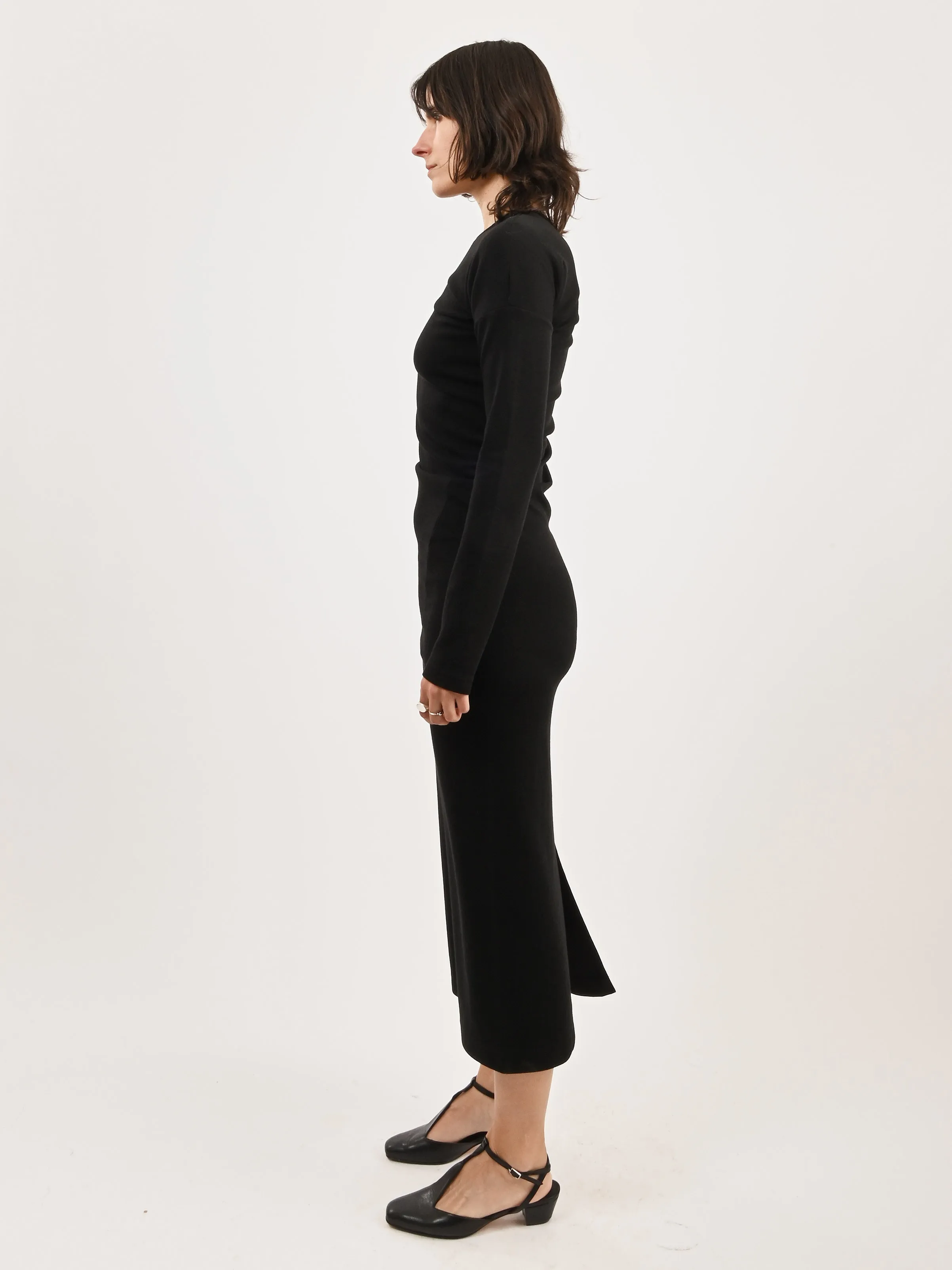 Black Twisted Jersey Dress