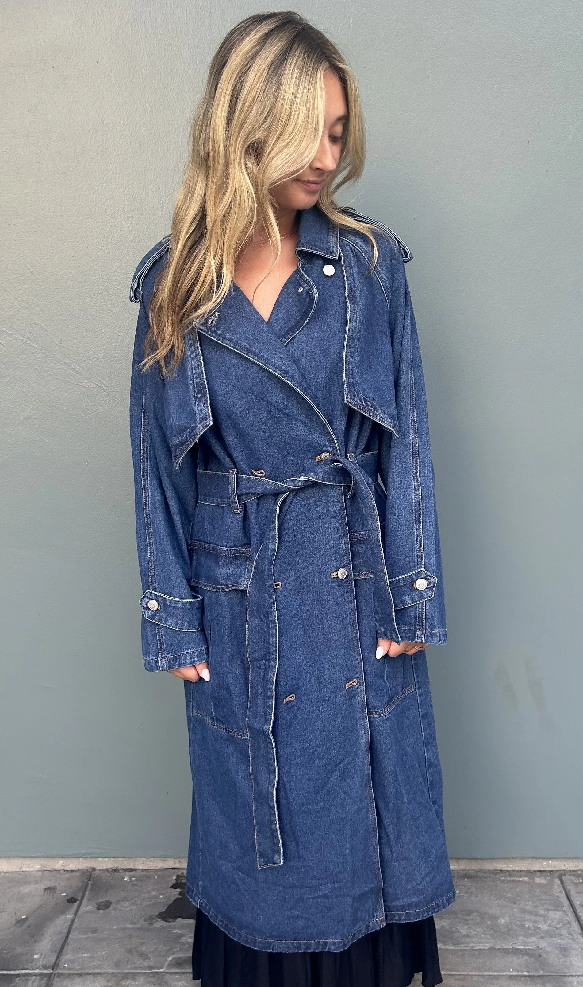 Brayden Denim Trench
