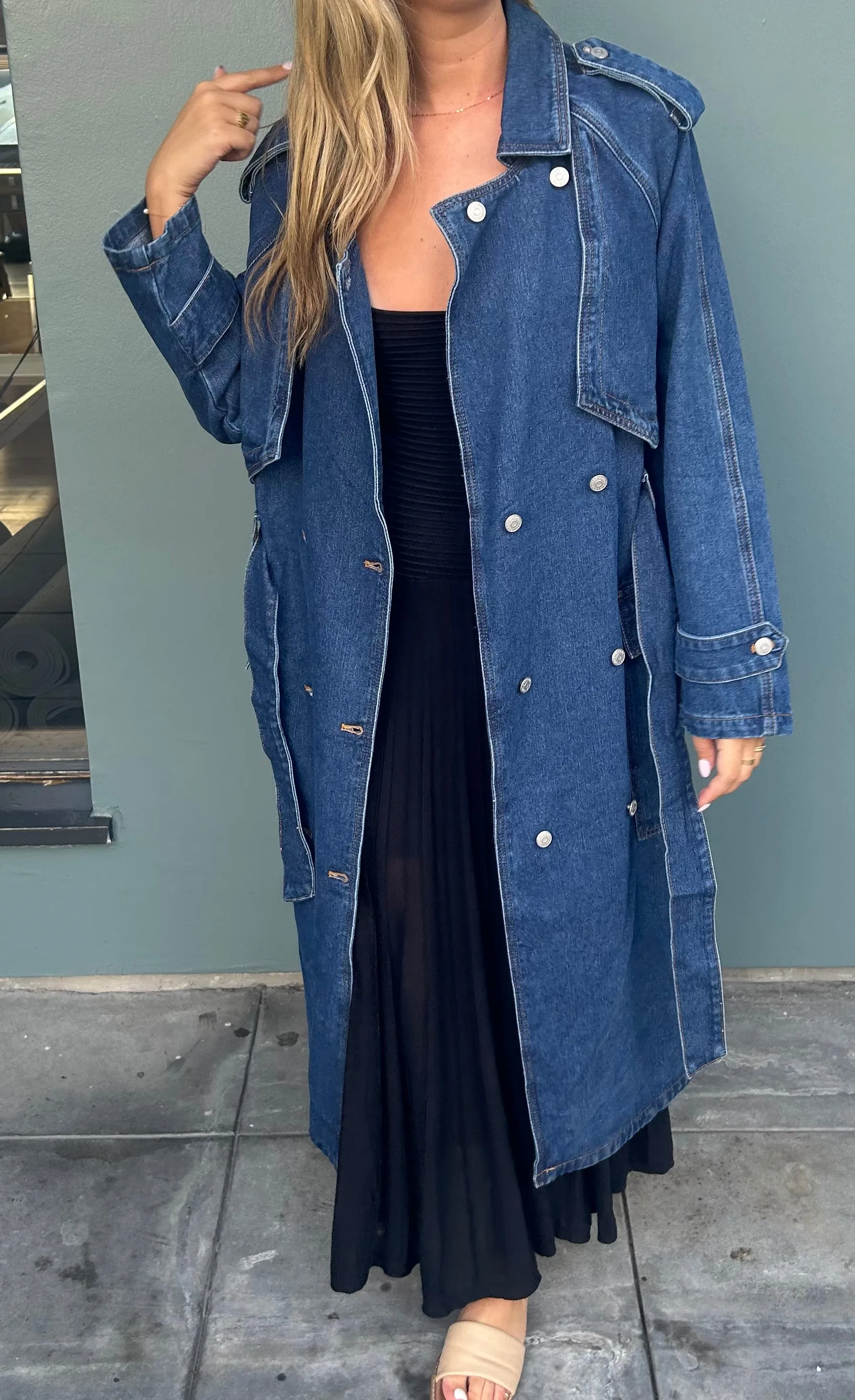 Brayden Denim Trench