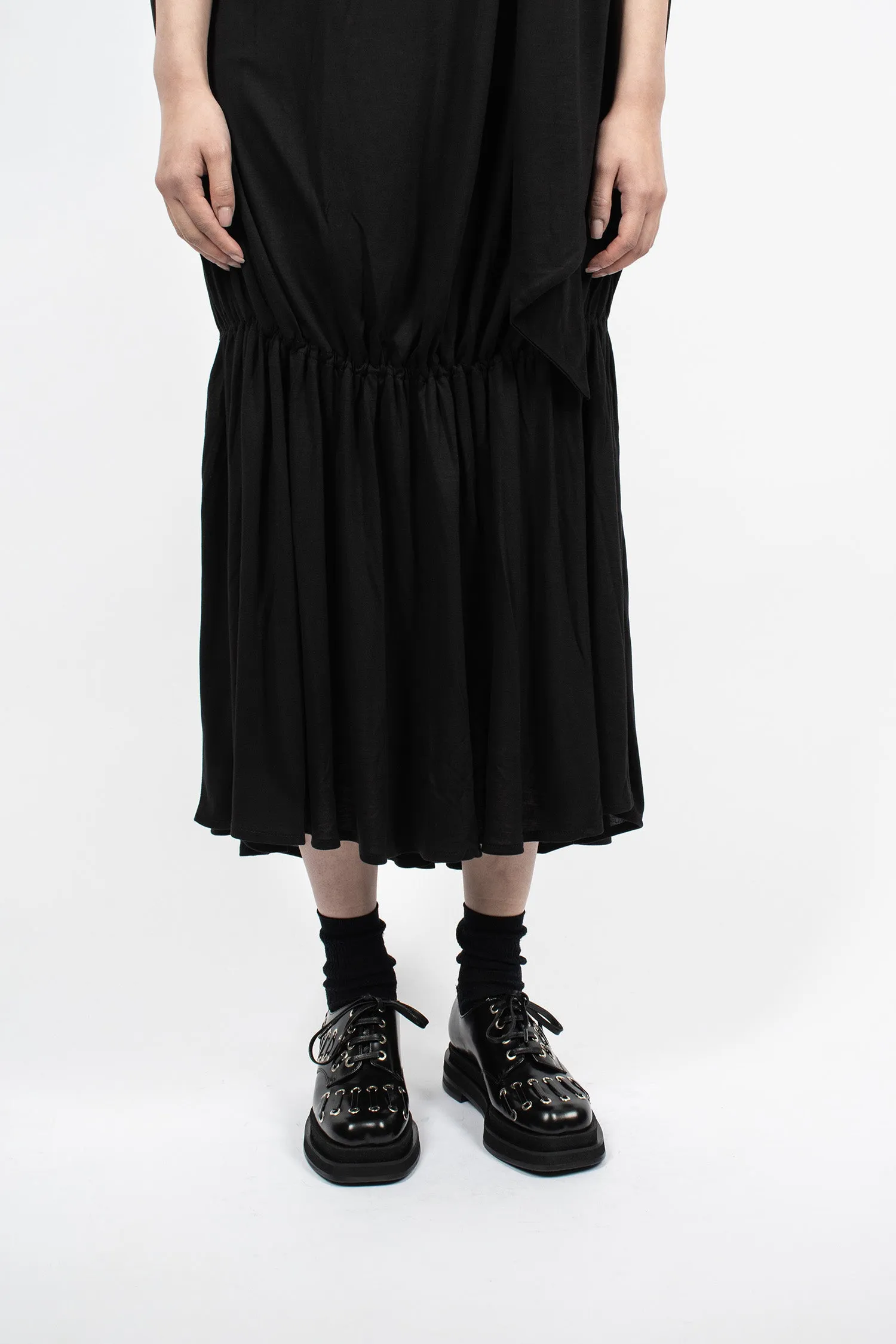 Cascade Egg Dress Black