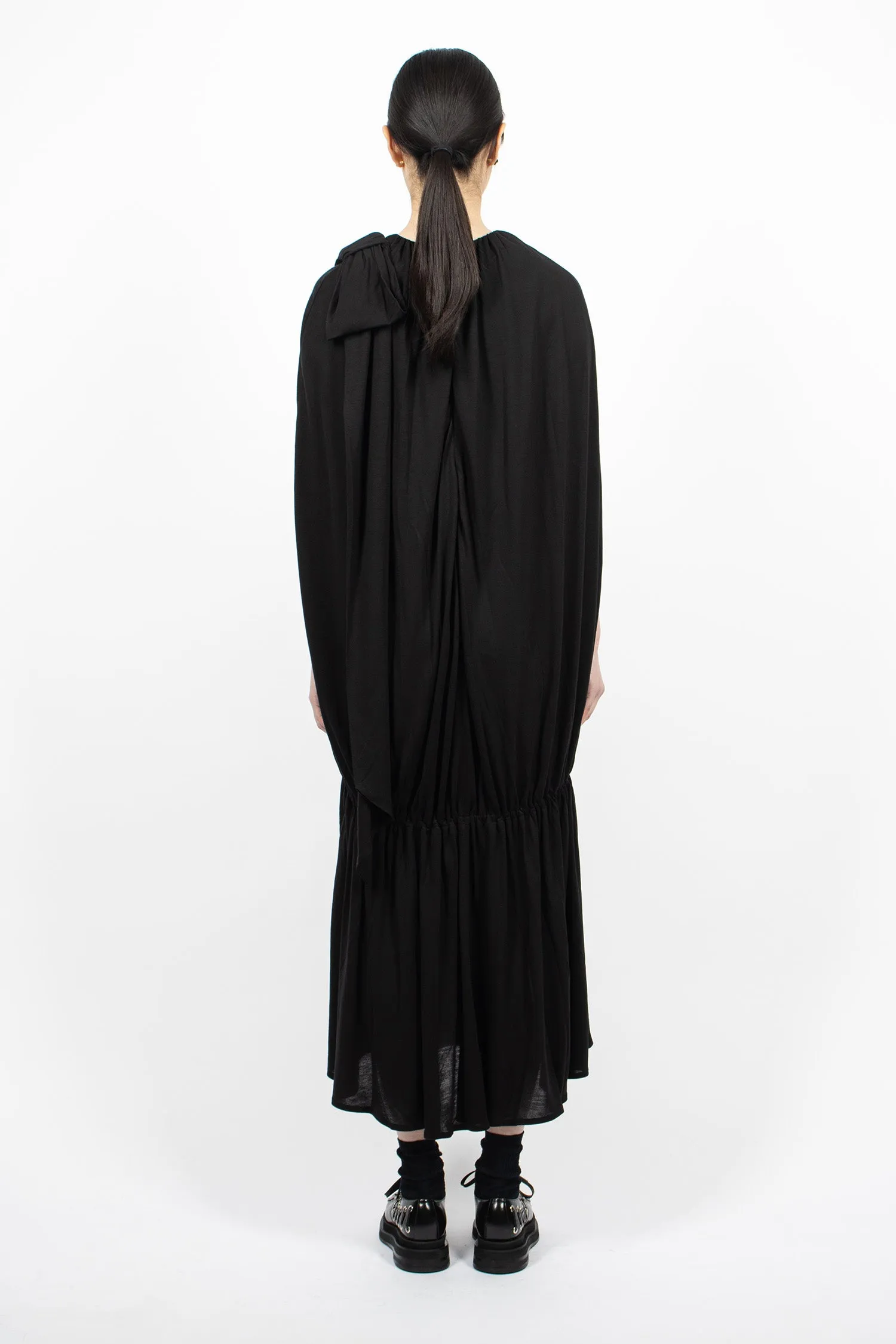 Cascade Egg Dress Black