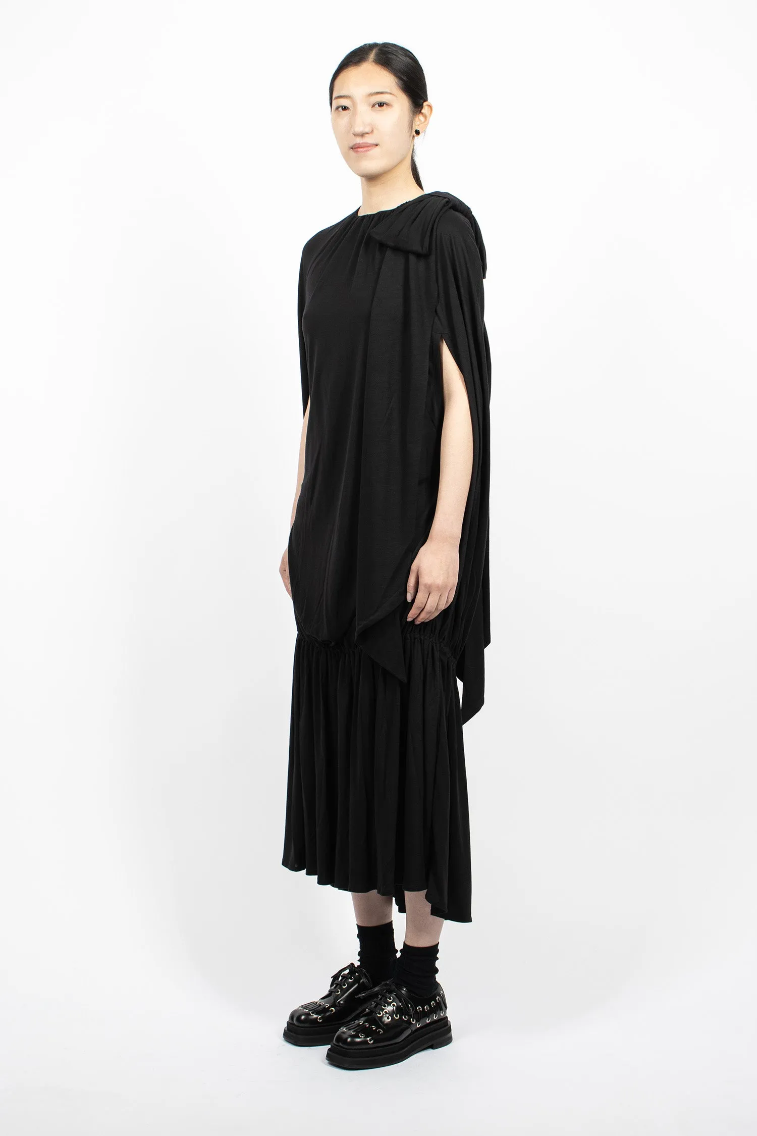 Cascade Egg Dress Black
