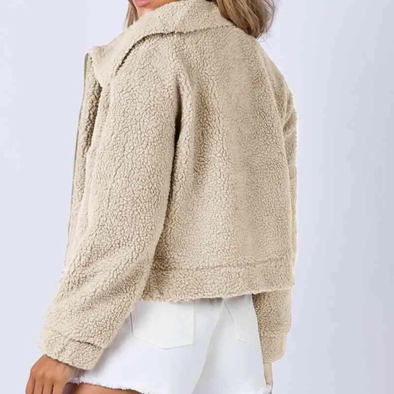 Casually Cozy Zip Up Sherpa Jacket