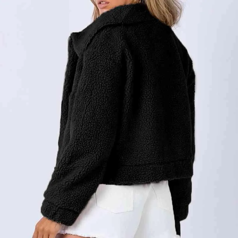 Casually Cozy Zip Up Sherpa Jacket