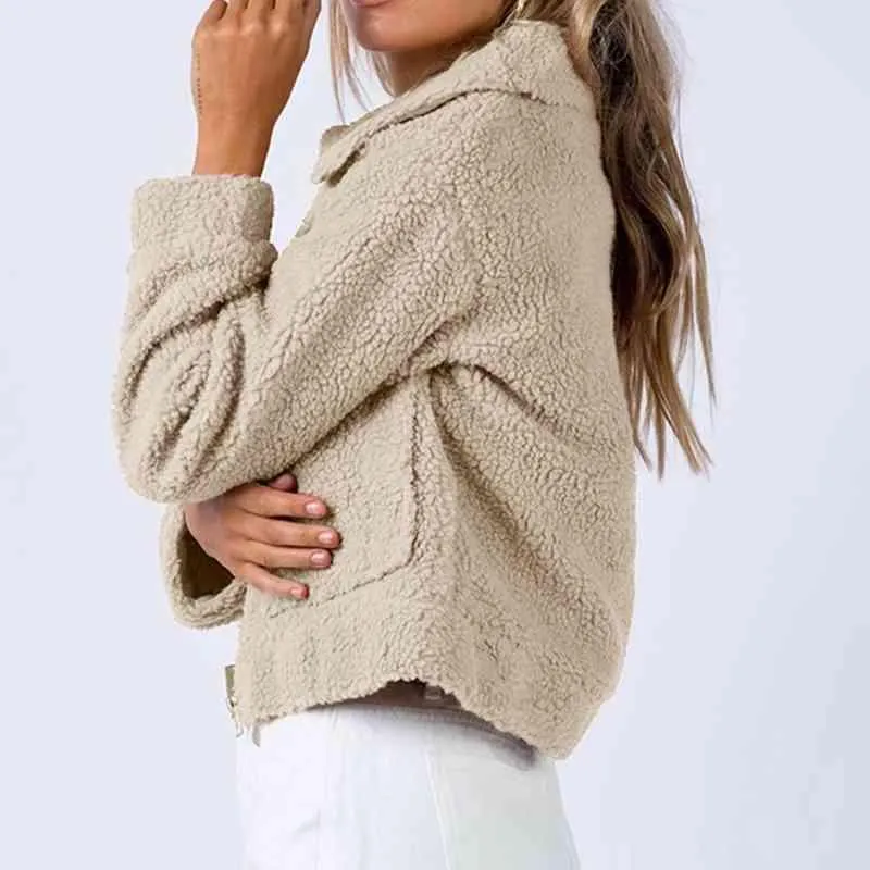 Casually Cozy Zip Up Sherpa Jacket
