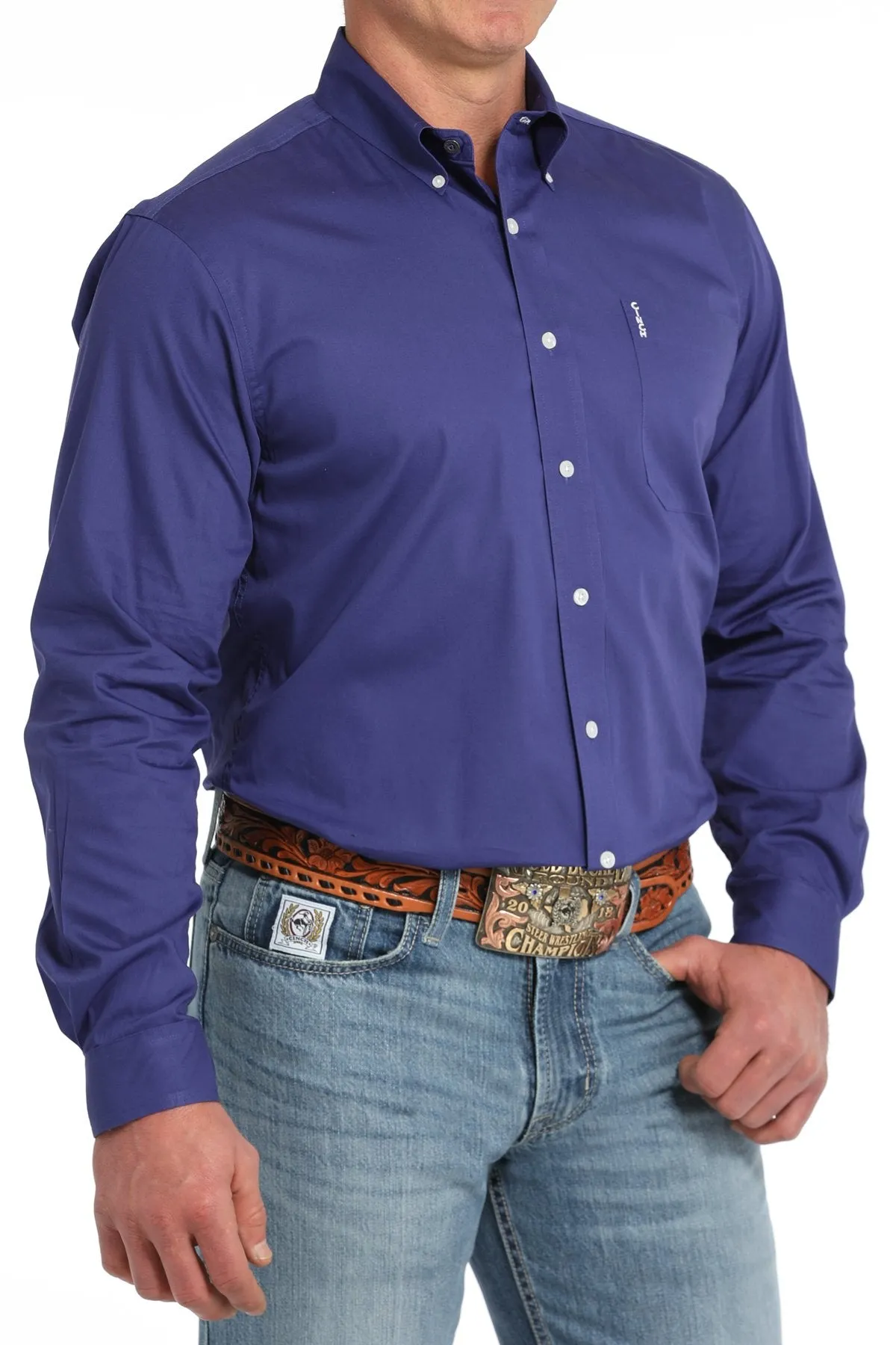 CINCH MODERN FIT SOLID BUTTON DOWN WESTERN SHIRT