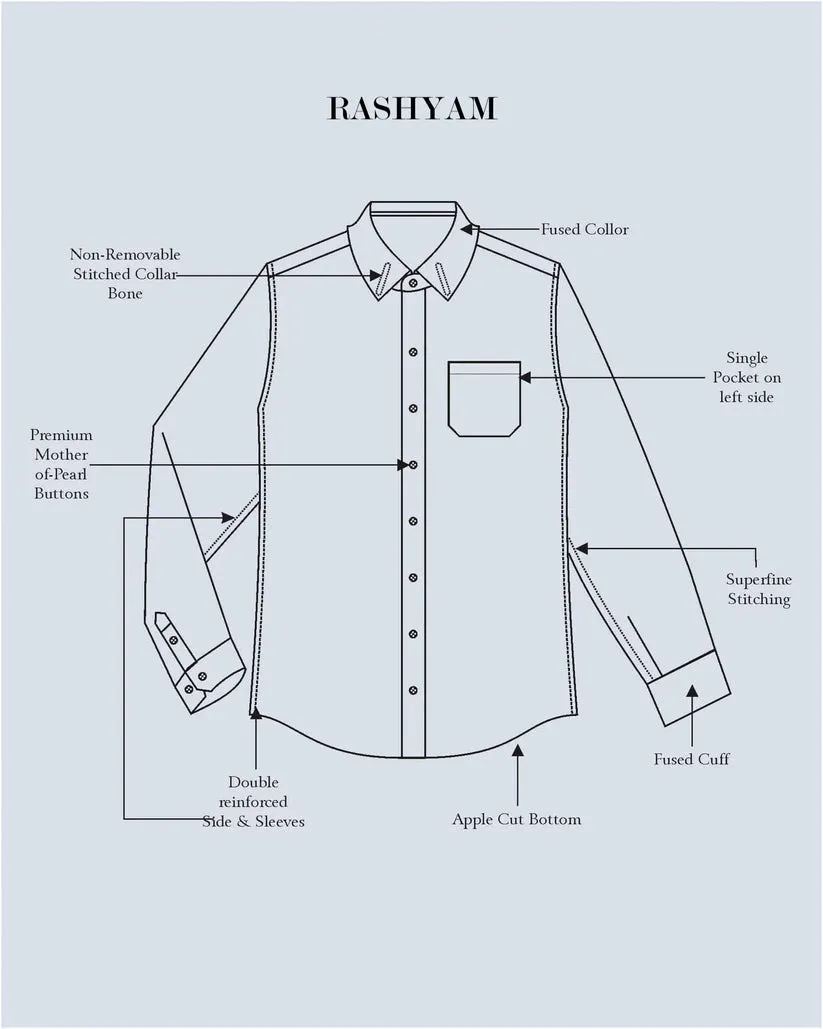 Civita Premium Giza Cotton Light Grey Formal Shirt For Men