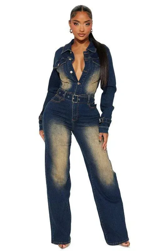Cleo – Slim fit – Long-sleeve jumpsuit