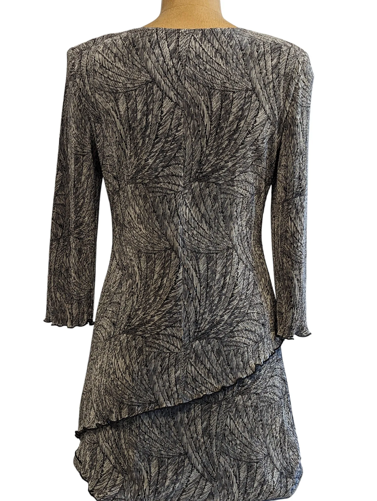 Connected Dress Maxi Long Black Silver