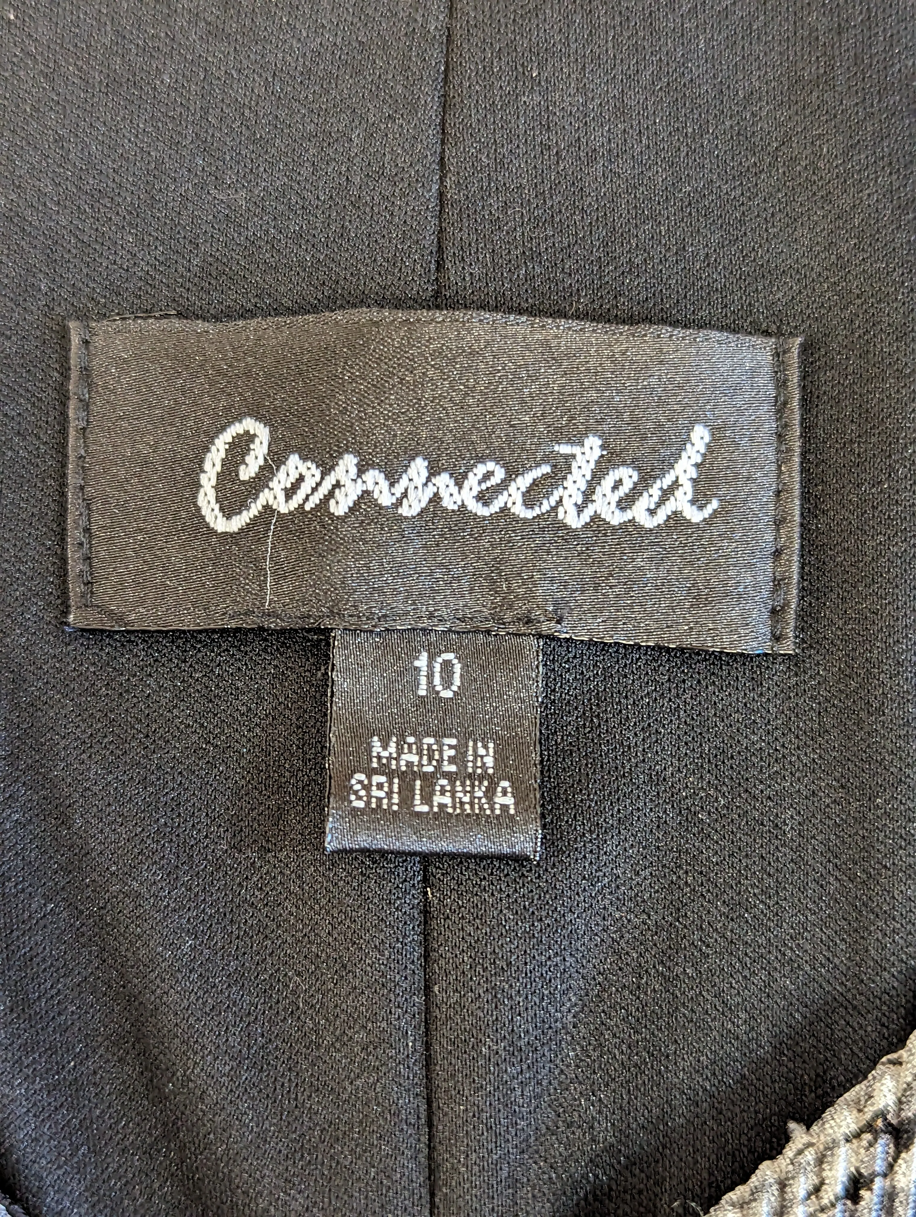 Connected Dress Maxi Long Black Silver
