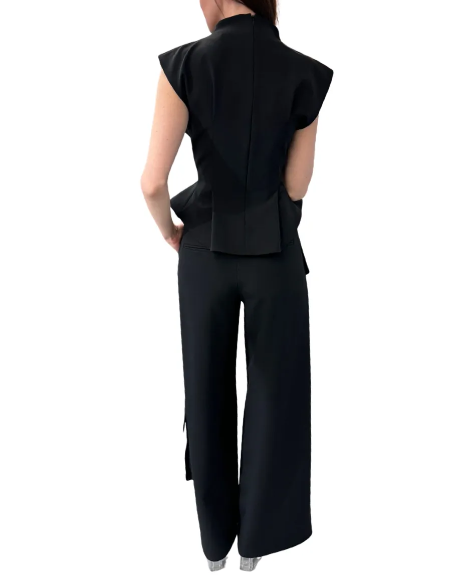 Crepe Overall Pants