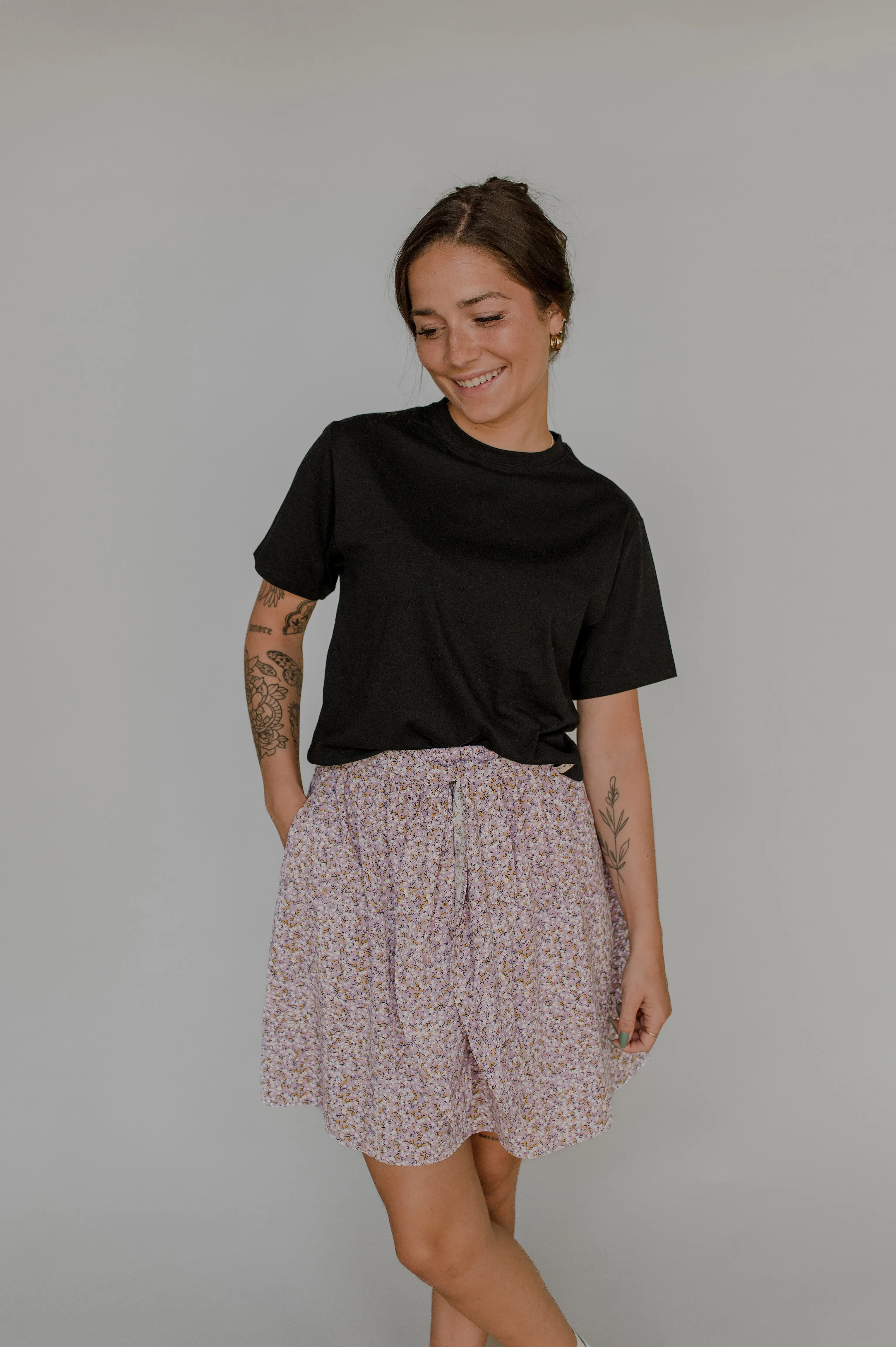 Crewneck t-shirt - crop