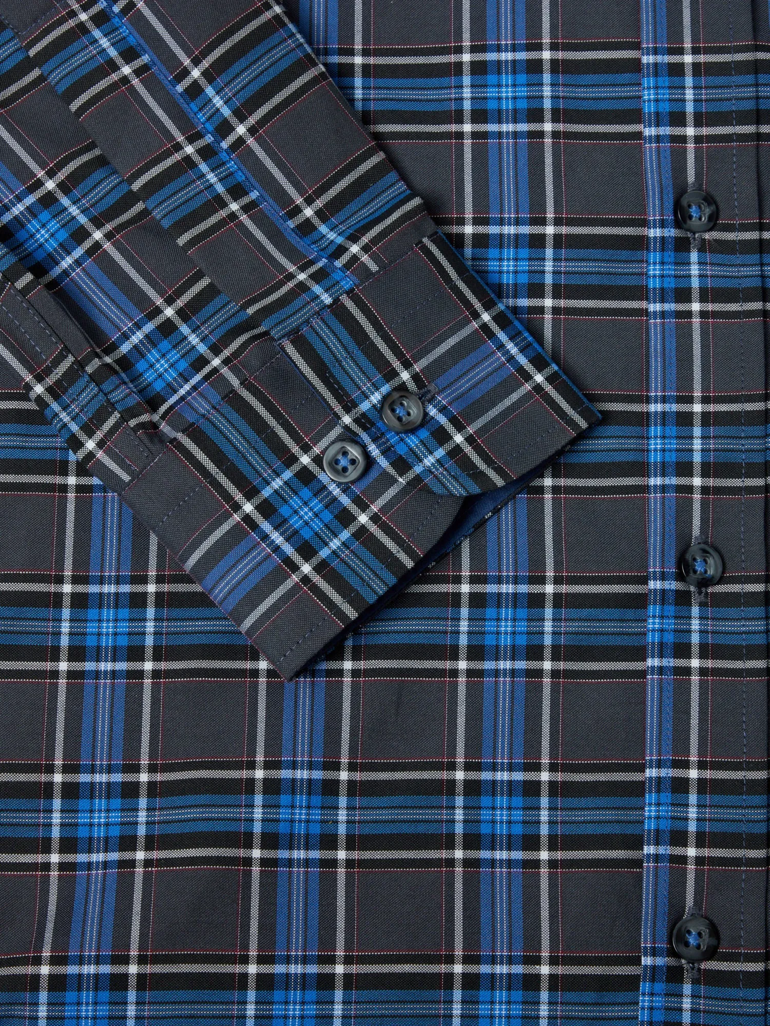 Daniel Grahame Checkered Long Sleeve Casual Shirt - Blue