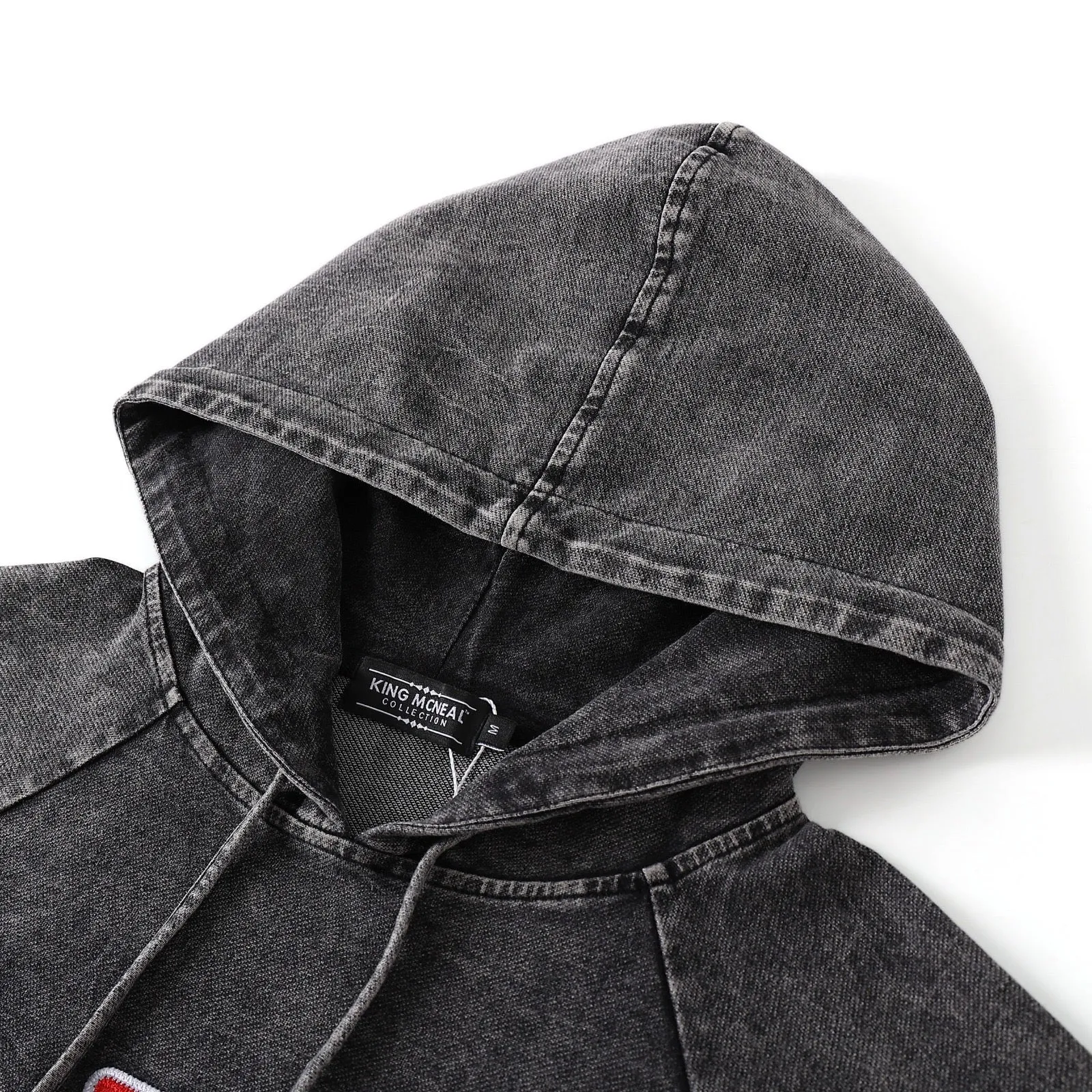 Delta Black Denim Hoodie Dress With Pockets