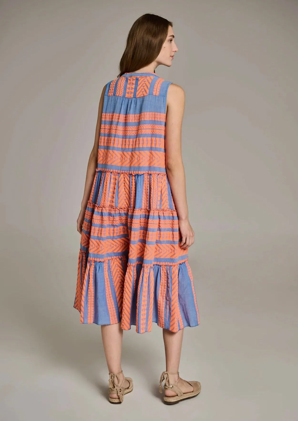 Devotion Tanzanitis Dress - Orange/Blue