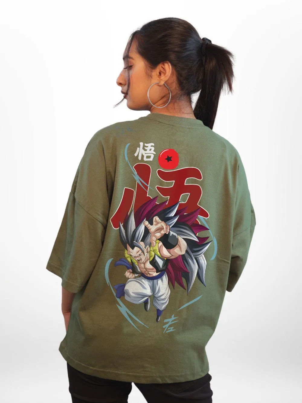 DRAGON BALL: GOGETA Anime Character Graphic Printed Womens Drop Shoulder T-shirt Legacy Boutiques Bangladesh