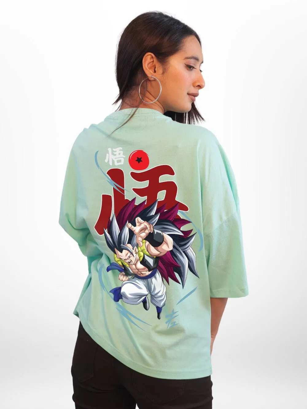DRAGON BALL: GOGETA Anime Character Graphic Printed Womens Drop Shoulder T-shirt Legacy Boutiques Bangladesh