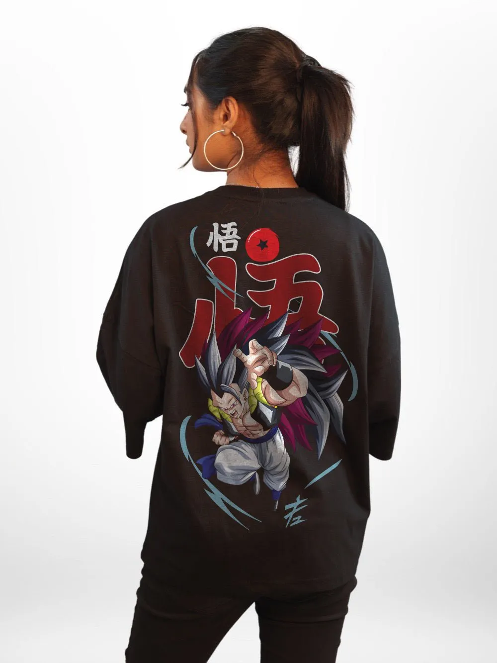 DRAGON BALL: GOGETA Anime Character Graphic Printed Womens Drop Shoulder T-shirt Legacy Boutiques Bangladesh