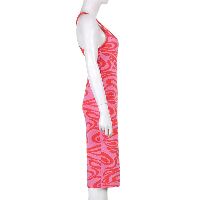 elveswallet Bandage Backless Knitted Dress