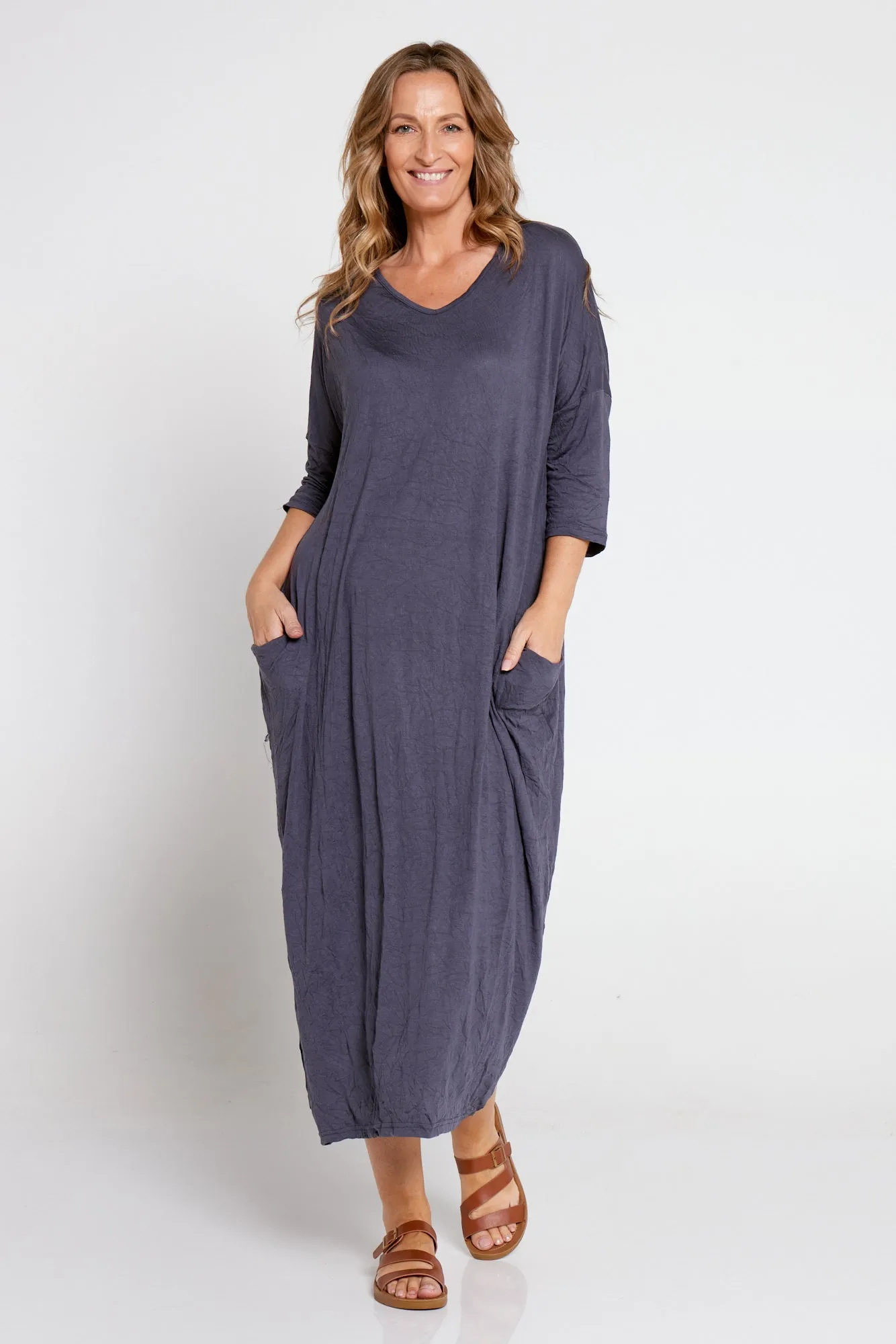 Elvira Dress - Charcoal