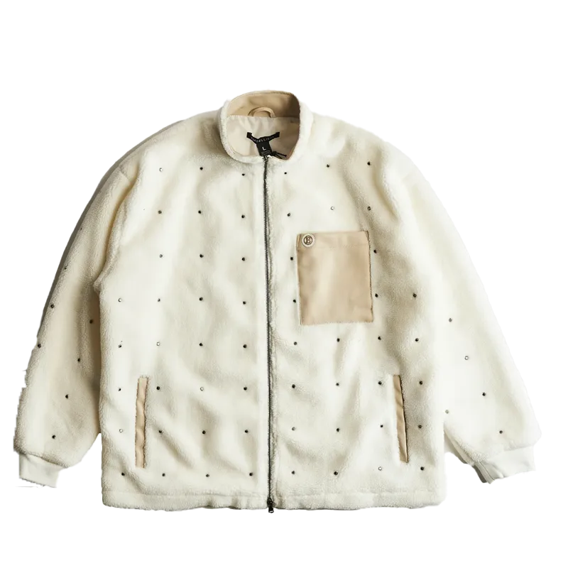 Embellish Leo Zip Sherpa (White) EMBHOL23-036