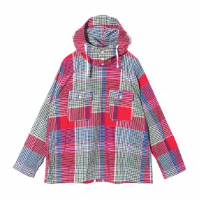 Engineered Garments Cotton Big Madras Plaid Cagoule Shirt (Red/Green)