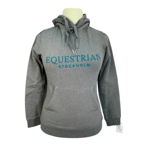 Equestrian Stockholm 'Prime' Hoodie: Matt Harnacke Collection in Grey/Turquoise - Women's Large