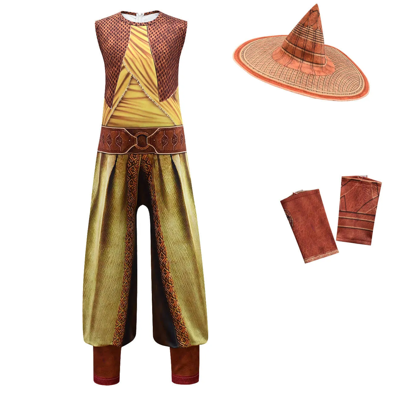 Fanrek Raya and The Last Dragon Cosplay Kids Jumpsuit Halloween Costume