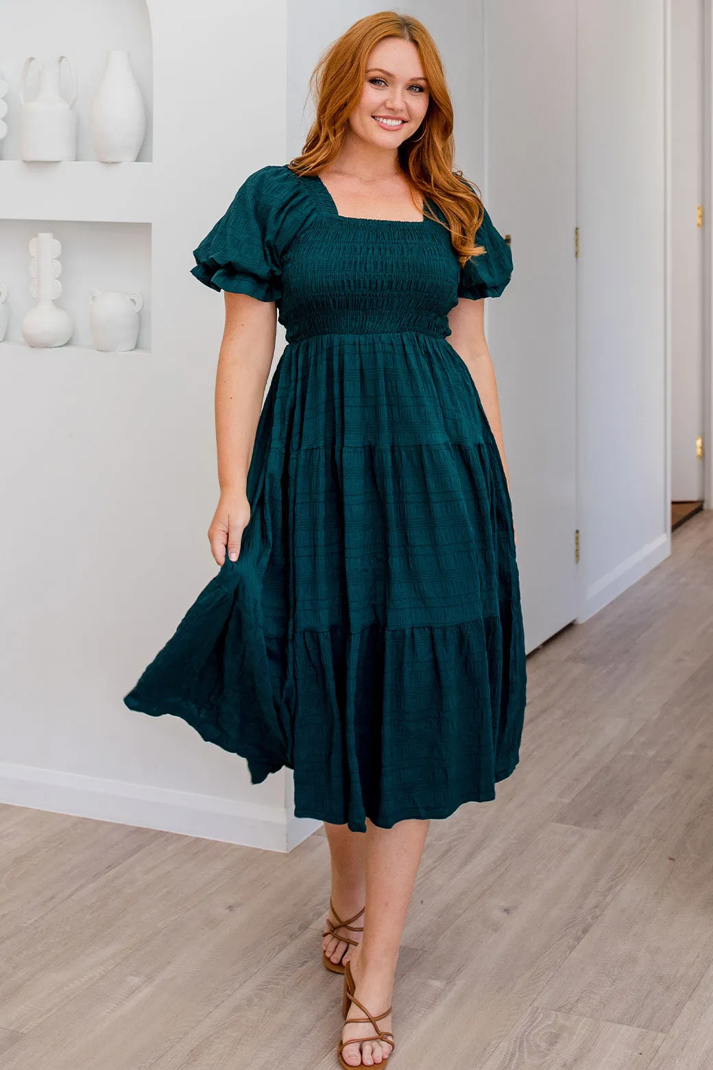 Farrah Midi Dress Emerald